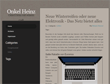 Tablet Screenshot of onkelheinz.de
